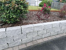 Granit Mauerstein Naturstein grau 20x20x40cm Garten Terrasse Hangbefestigung