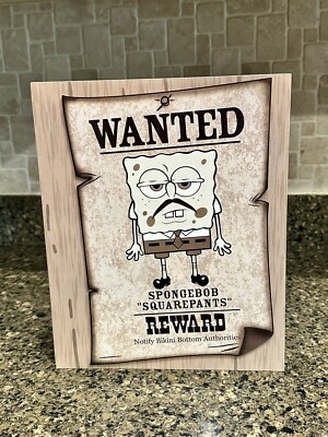 spongebob card binder NEW VINTAGE 2003 SQUAREPANTS 2 POCKET FOLDER NICKELODEON WANTED POSTER on card faces and backs SpongeBob SquarePants Playing Cards