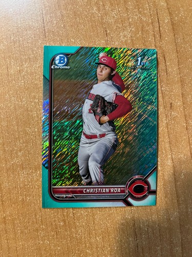 2022 Bowman - Christian Roa - Aqua Chrome Prospect Refractor #'d /125 ...