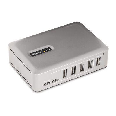 StarTech.com 7-Port USB-C Hub - 5X USB-A/2x USB-C - Self-Powered w/65W Power ...