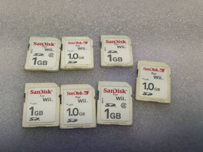 7PCS  Sandisk For Wii 1GB SD Card