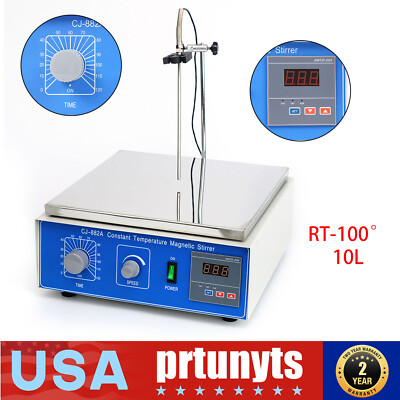 RT-100?? 10L Thermostatic Magnetic Stirrer Digital Heating Lab Mixer Hot Plate