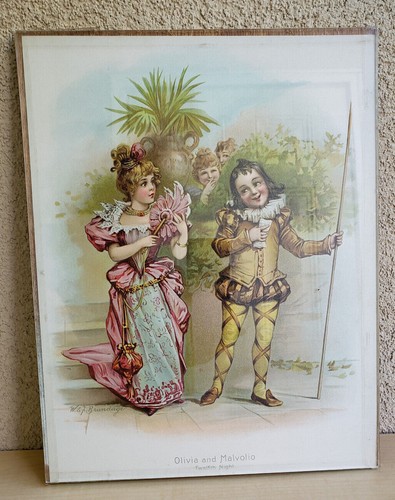 ''Olivia and Malvolio. Twelfth Night'' Chromolithograph by Frances Brundage (18 - Picture 9 of 9