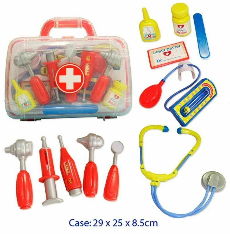 NEW DOCTOR NURSE MEDICAL SET CARRY CASE ACCESSORIES PLAY TOY KIDS FUN XMAS  GIFT