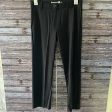 Betabrand Women's Straight Leg Pants Size L Petite Pull-On Stretch Black
