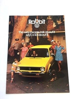 1977 VW Volkswagen Rabbit 16-page Original Car Sales Brochure Catalog