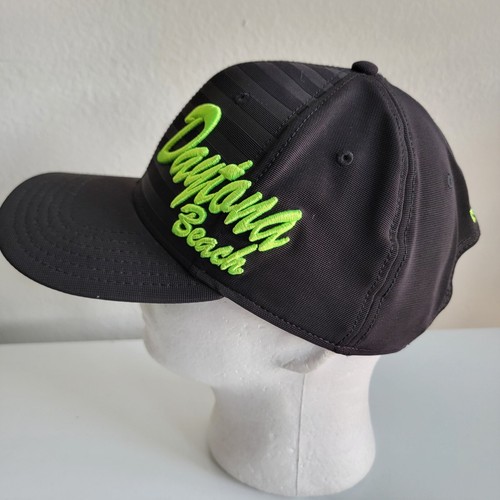 Daytona Beach Adjustable SnapBack Hat Cap Black Green Essencial USA Flag Hi Vis - Picture 3 of 9