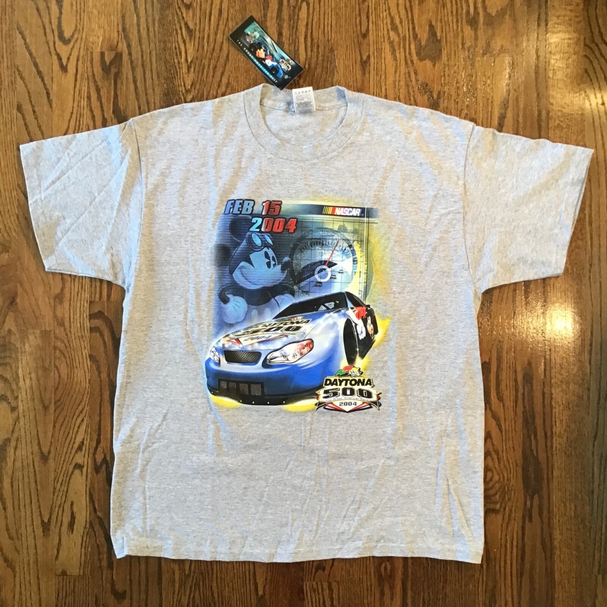 Vintage Nascar 2004 Daytona 500 Disney Mickey Mouse Shirt XL