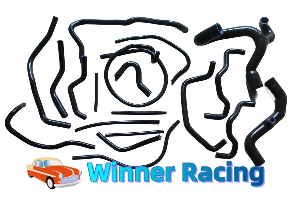 Silicone Hoses For Ford Escort/Orion MK5/MK6 1.6/1.8 16V ZETEC NOT 130PS RED - Image 3 of 4