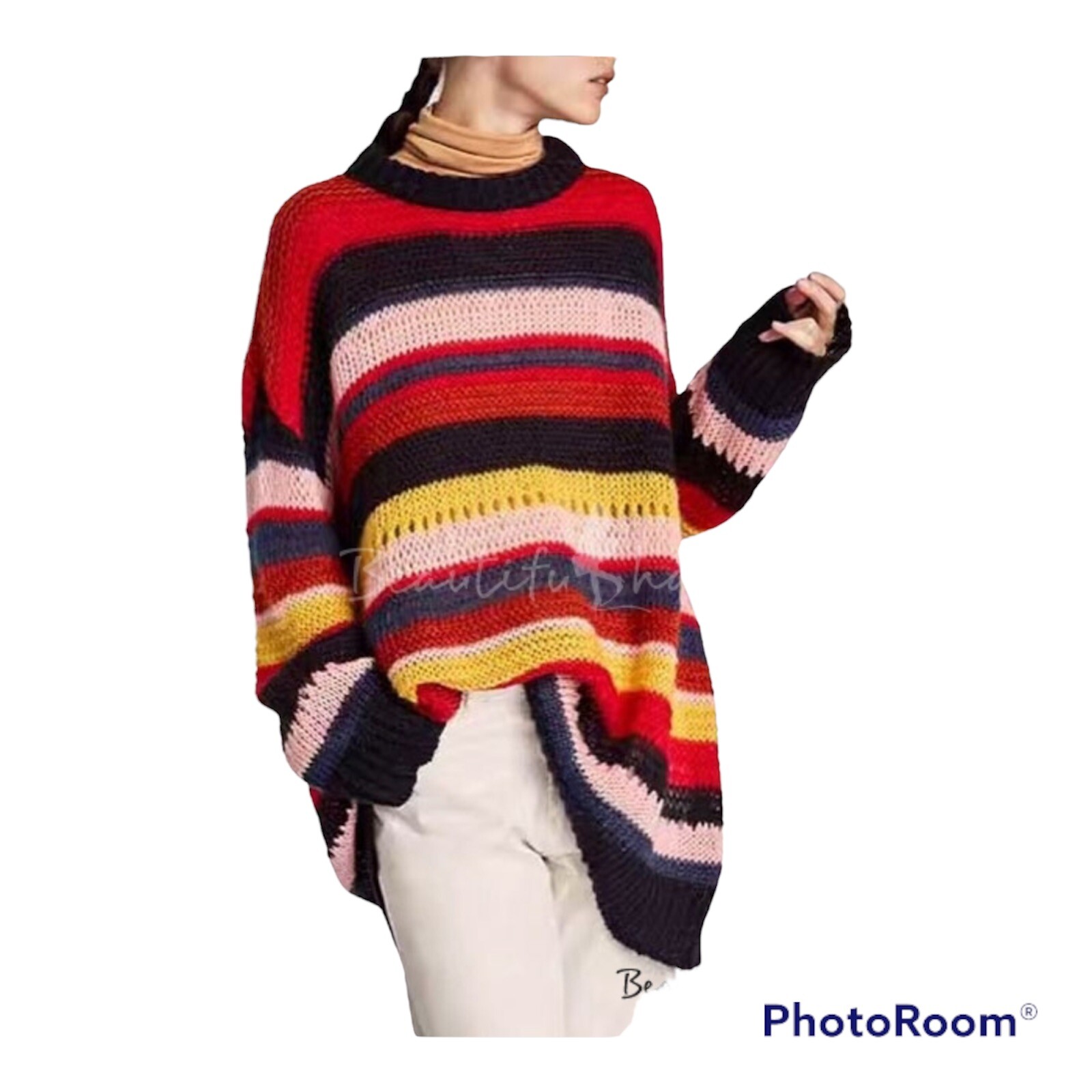 ZARA Knit Women's Multicolored Crochet 