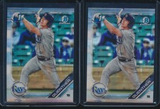 Lot of (2) JAKE GUENTHER 1st 2019 Bowman Chrome Draft REFRACTOR RAYS Rookie RC