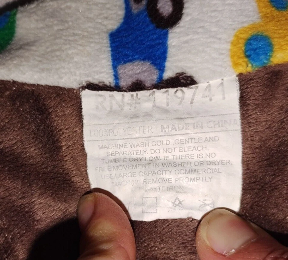 SL Home Fashions Planeador Avión Manta Retazos Marrón Cuadrados RN# 119741 Bebé Foto 3 de 3