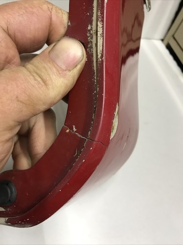 93 Saturn Sc1 Driver Left Moulding On Fender Oem Trim Strip RED Lh ground effect - Picture 5 of 16