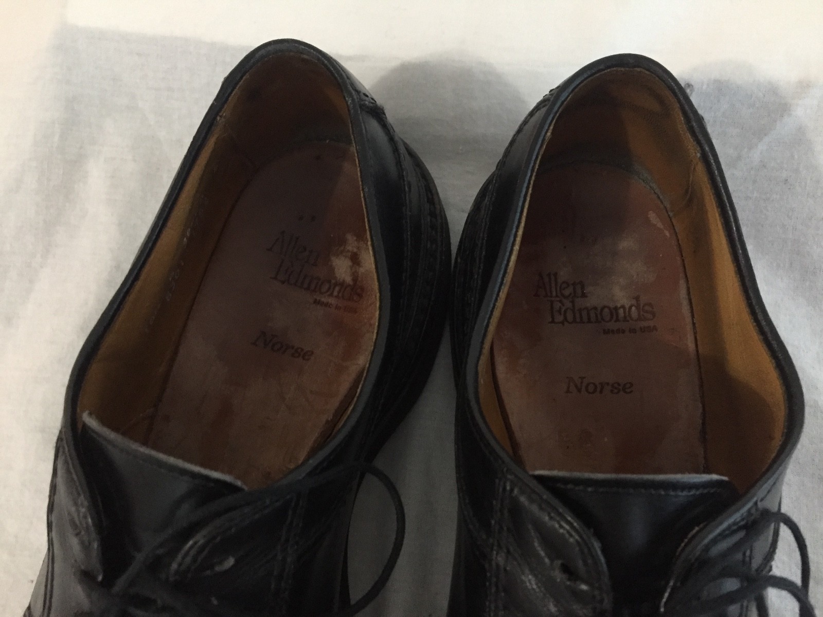 SAOLA Scarpe derby Allen Edmonds 'Norse' stringate in pelle nera taglia 10 5B