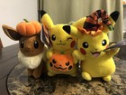Pokémon 2022 Halloween Pikachu X2 & Eevee Plush, Set Of 3 Dolls FREE SHIPPING