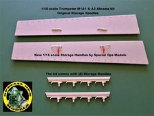 1/16 scale STORAGE HANDLES (8 PC) Trumpeter & Tamiya M1A1 M1A2 Abrams kit 