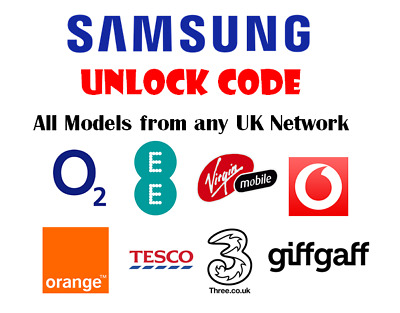 Unlock Code For 3 Ee O2 Tesco Orange Vodafone Uk Samsung Galaxy Note 3 4 5 7 8 Ebay