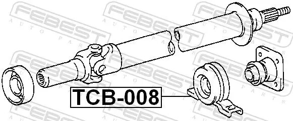 Cuscinetto albero di trasmissione TCB-008 FEBEST