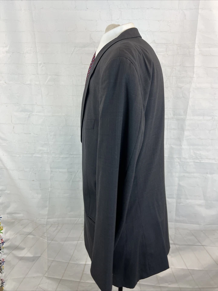 Mani Men's Gray Brown Plaid Wool Suit 46L 38X31 $1,895 - Image 4 of 4