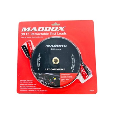 30ft Retractable Test Leads, Leads stay at desired length during testing