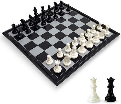 Travel Chess Set, 10 Inch Magnetic Chess Board with 2 Extra Queen Portable Foldi