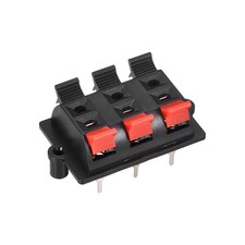 2 Row 6 Way Spring Push Release Connector Speaker Terminals Strip Block WP6-03