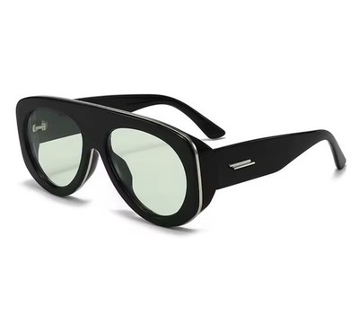 Sonnenbrille Oversized Da Sole Bottega Shield Fashion Veneta schwarz hellblau