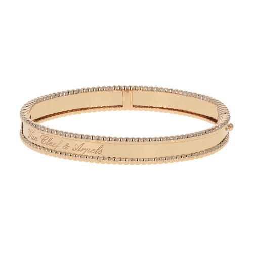 Van Cleef & Arpels Perlée 18k Rose Gold Bangle Bracelet