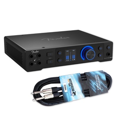 Fender Quantum HD 2 20x24-Kanal USB-C Audio-Interface mit keepdrum Klinkenkabel