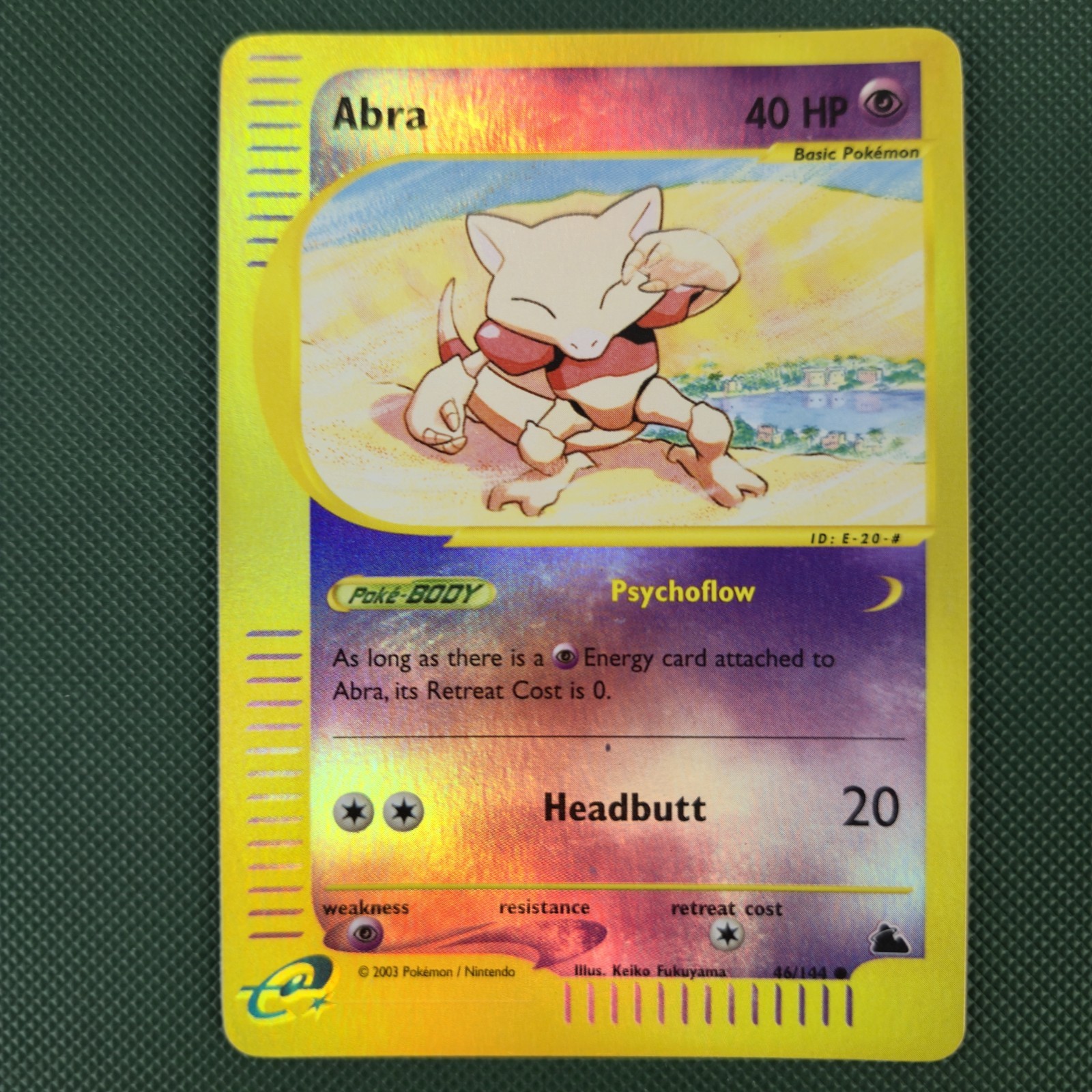 LP Reverse Holo Abra 46/144 Skyridge Nintendo Pokemon Card