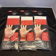 Amscan Tyvek Wristbands Red Events Parties Clubs Numbered Lot Of 3 750 Total 
