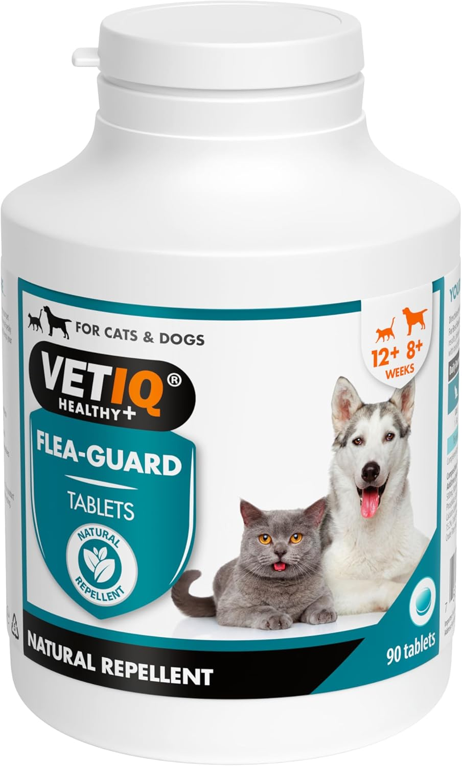 VetIQ Flea Guard, 90 Tablets, Flea Treatment for Dogs & Cats Keeps Fleas, 90 Tab