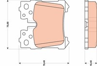 Bremsbelagsatz Scheibenbremse TRW GDB3475 FüR Lexus LS 460 USF40 USF41 AWD USF45