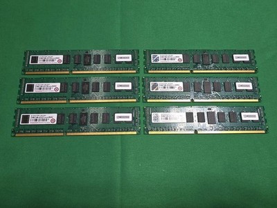 LOT OF 6   4GB TRANSCEND 4G 2RX8 DDR3 1600 ECC REG Server Memory 