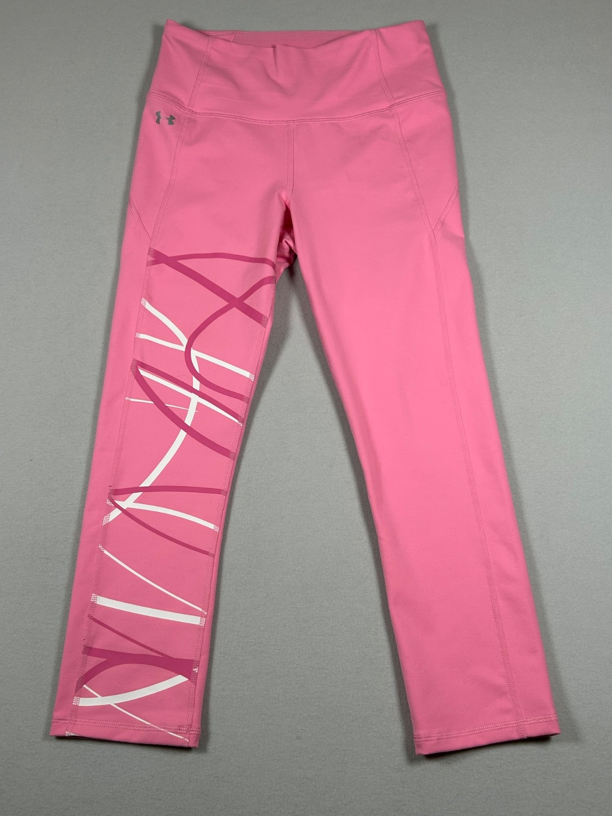 Under Armour HeatGear Women’s Pink Compression Crop Leggings Size Small NWT
