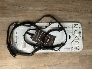 Micklem Competition Bridle large/full size black without browband or reins. 