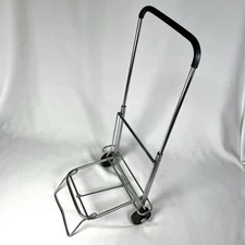 VTG Telescopic Carry All Cart Folding Wheel Dolly Travel Chrome Extension Handle
