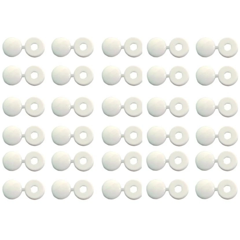 CAPUCHONS CACHE RIVETS BLANCS POUR PLAQUES D'IMMATRICULATION - Photo 1/1