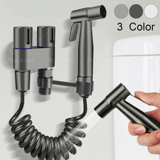Toilet Shattaf Adapter Hose Bidet Spray Stainless Steel Handheld Shower Head US