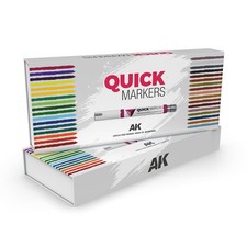 AK INTERACTIVE AKMQ150 QUICK MARKERS: SPECIAL BOX FULL RANGE 34 COLORS