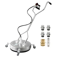 janz 20 Pressure Washer Surface Cleaner with 4 Wheels,Dual Handle,Stainless S...