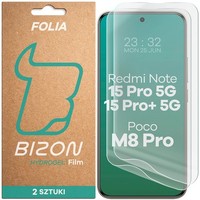 2X Folie FüR Xiaomi Redmi Note 15 Pro 5G/15 Pro Plus 5G/POCO M8 Pro 5G Bizon