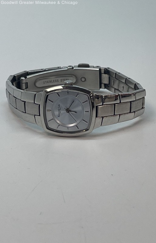 Silver Tone Kenneth Cole Stainless-Steel Wristwatch 46.3g