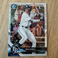 2018 Bowman Draft Chrome Nick Schnell 1st Sparkles Refractor Tampa Bay Rays