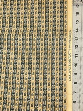 Honey  Me 2006 Lisa Liffick 1/2 Yard Primitive Teal/Tan Cotton Quilt Fabric New