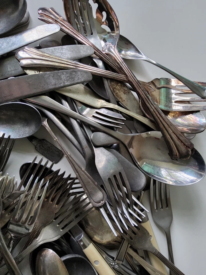 Cutlery Joblot Antique Stainless Steel EPNS 6.2KG - Image 3 of 4