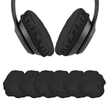 3 Pairs Headphone Ear Pads Covers 2.4"-3.3" Headset Ear Pad Cloth Cover Black