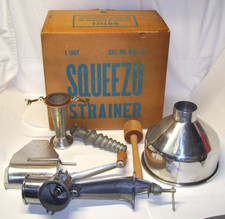 Vintage SQUEEZO Berarducci Strainer Model 400...