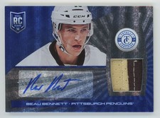 2013-14 Panini Totally Certified Platinum Blue Prime Patch Beau Bennett RC Auto