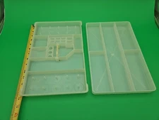Vintage Set of 2 WHITE REPLACEMENT TRAYS Wilson WIL-HOLD Sewing Box